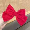 Velvet Big Bow Female Handmade Hairpin Back Head Elegant Top Clip Hair Accessories