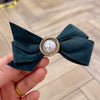 Velvet Big Bow Female Handmade Hairpin Back Head Elegant Top Clip Hair Accessories