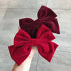 Velvet Big Bow Female Handmade Hairpin Back Head Elegant Top Clip Hair Accessories