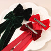Velvet Bow Ribbon Duckbill Hairpin Handmade Women's Hair Accessories