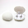 Velvet Clamshell Jewelry Gift Box Flannel Flip Ring Box For Earrings Pendant And Necklace Packaging Cute Minimal Style
