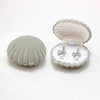 Velvet Clamshell Jewelry Gift Box Flannel Flip Ring Box For Earrings Pendant And Necklace Packaging Cute Minimal Style