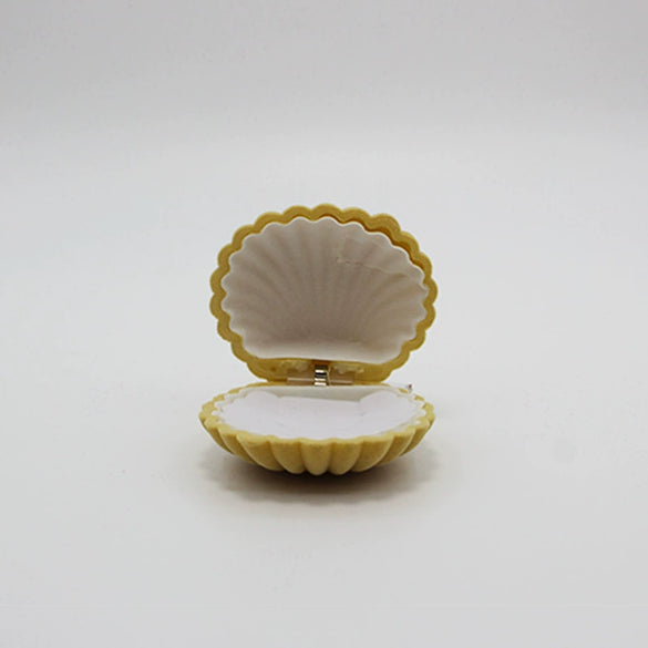 Velvet Clamshell Jewelry Gift Box Flannel Flip Ring Box For Earrings Pendant And Necklace Packaging Cute Minimal Style