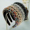Velvet Fabric Sponge Hairband With Rhinestones Palace Style Ladies Hair Accessories