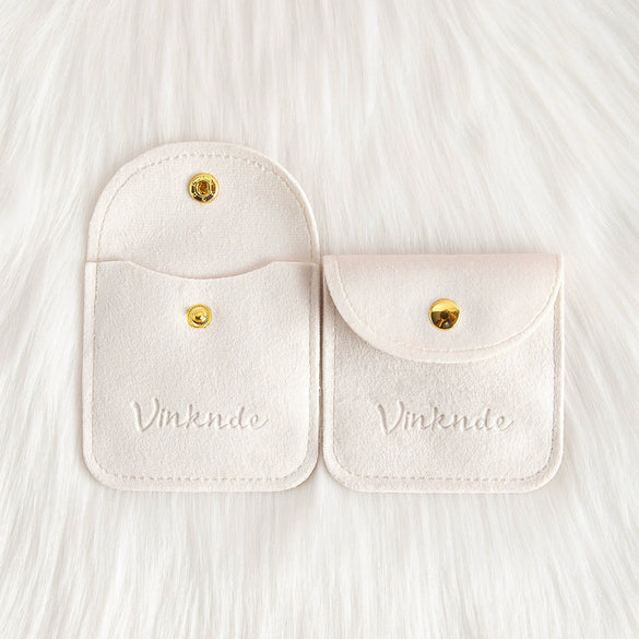Velvet Jewelry Storage Bag Rounded Corner Snap For Ring Earrings Bracelet Necklace Pendant