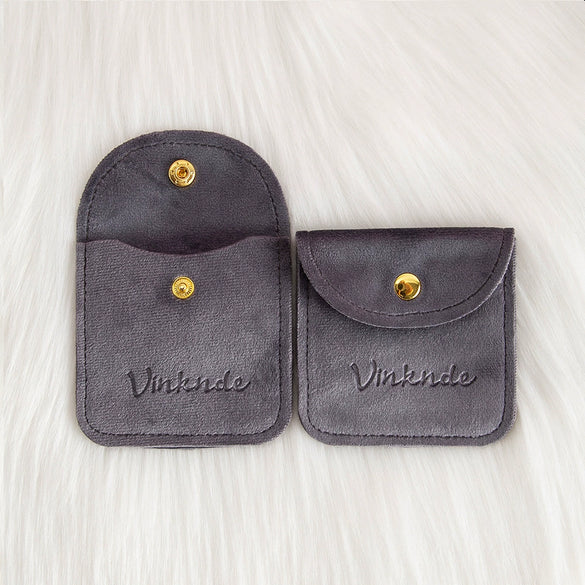 Velvet Jewelry Storage Bag Rounded Corner Snap For Ring Earrings Bracelet Necklace Pendant