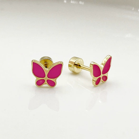 Versatile Daily Multipierced Animal Colorful Flower Stainless Steel Electroplated Women's Earrings