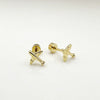 Versatile Daily Multipierced Animal Colorful Flower Stainless Steel Electroplated Women's Earrings