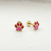 Versatile Daily Multipierced Animal Colorful Flower Stainless Steel Electroplated Women's Earrings