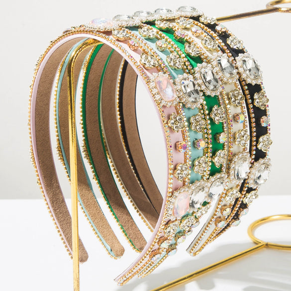 Versatile Diamondencrusted Rhinestone Headband For Women Baroque Style Hair Accessories