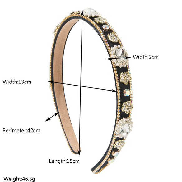 Versatile Diamondencrusted Rhinestone Headband For Women Baroque Style Hair Accessories