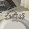 Versatile Dopamine Pearl Flower Earrings For Women 18K Gold Plated Stainless Steel With Pvd Vacuum Real Gold Electroplating