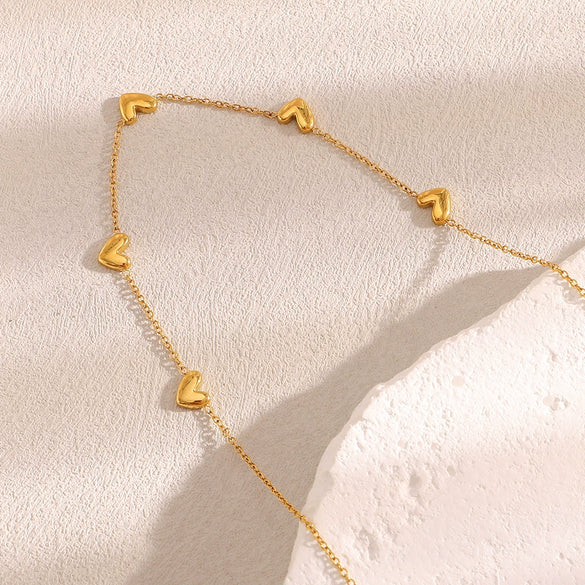 Versatile Exquisite Jewelry Stainless Steel 18K Gold Plated Oblique Love Ochain With Geometric Pattern For Women