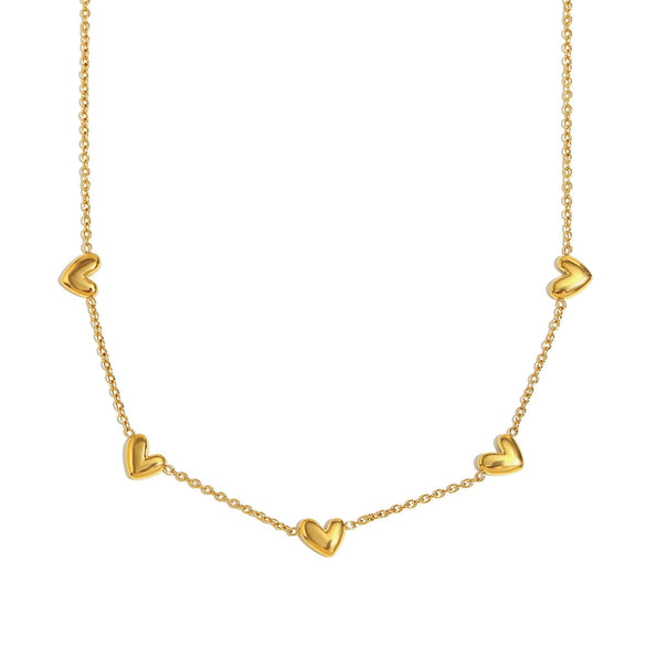 Versatile Exquisite Jewelry Stainless Steel 18K Gold Plated Oblique Love Ochain With Geometric Pattern For Women