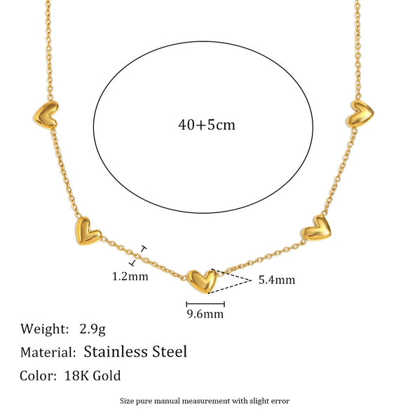 Versatile Exquisite Jewelry Stainless Steel 18K Gold Plated Oblique Love Ochain With Geometric Pattern For Women
