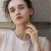 Versatile Geometric Stainless Steel Ring Plated With 18K Gold And Set With Threelayer Imitation Pearl