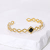 Versatile Geometric Titanium Steel Electroplated Women's Simple Stainless Steel Bracelet