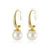 Versatile Highend Stainless Steel Cshaped Pearl Pendant Electroplated Jewelry For Women