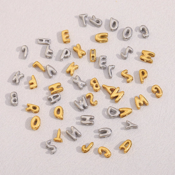 Versatile Highend Stainless Steel 18K Gold Plated Hollow Letter Pendant Necklace For Women