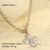Versatile Highend Stainless Steel Necklace With Cross Spiral Texture And Electroplating Treatment