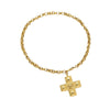 Versatile Highend Stainless Steel Necklace With Cross Spiral Texture And Electroplating Treatment