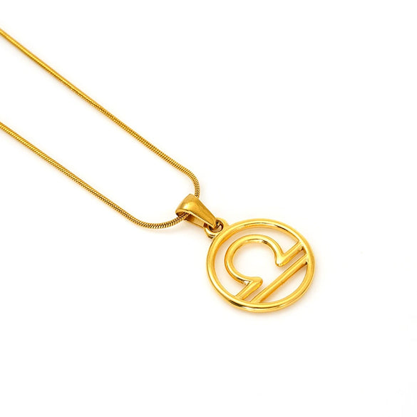 Versatile Hollow Constellation Pendant 316L Stainless Steel Clavicle Chain Electroplated Fashion Necklace