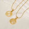 Versatile Hollow Constellation Pendant 316L Stainless Steel Clavicle Chain Electroplated Fashion Necklace