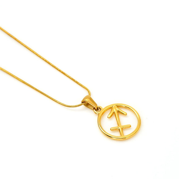 Versatile Hollow Constellation Pendant 316L Stainless Steel Clavicle Chain Electroplated Fashion Necklace