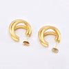 Versatile Irregular Titanium Steel Earrings With Animal Zodiac Ushaped Geometric Pattern 18K Gold Electroplated Avantgarde Design Natural Style