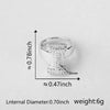 Versatile Letter Rings Copper Inlaid With Zircon Unisex Allmatch Jewelry