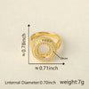 Versatile Letter Rings Copper Inlaid With Zircon Unisex Allmatch Jewelry