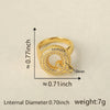 Versatile Letter Rings Copper Inlaid With Zircon Unisex Allmatch Jewelry