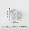 Versatile Letter Rings Copper Inlaid With Zircon Unisex Allmatch Jewelry