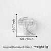 Versatile Letter Rings Copper Inlaid With Zircon Unisex Allmatch Jewelry