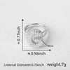 Versatile Letter Rings Copper Inlaid With Zircon Unisex Allmatch Jewelry