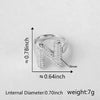 Versatile Letter Rings Copper Inlaid With Zircon Unisex Allmatch Jewelry