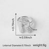 Versatile Letter Rings Copper Inlaid With Zircon Unisex Allmatch Jewelry