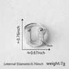 Versatile Letter Rings Copper Inlaid With Zircon Unisex Allmatch Jewelry