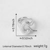 Versatile Letter Rings Copper Inlaid With Zircon Unisex Allmatch Jewelry