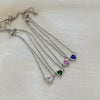 Versatile Love Bracelet For Women Stainless Steel With Inlaid Color Zircon Heart Shape Electroplating Unique Design