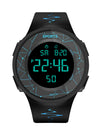 Versatile Luminous Sports Electronic Watch Alloy Case Silicone Strap Round Dial For Lovers