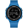 Versatile Luminous Sports Electronic Watch Alloy Case Silicone Strap Round Dial For Lovers