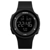 Versatile Luminous Sports Electronic Watch Alloy Case Silicone Strap Round Dial For Lovers
