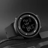 Versatile Luminous Sports Electronic Watch Alloy Case Silicone Strap Round Dial For Lovers