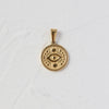 Versatile Pendant Necklace With Serpentine Rose Coin Melon Buckle Woolen Chain Titanium Steel 18K Gold Plated