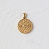 Versatile Pendant Necklace With Serpentine Rose Coin Melon Buckle Woolen Chain Titanium Steel 18K Gold Plated