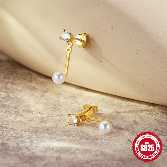 Versatile S925 Sterling Silver Octagon Geometric Opal Fashion Earring With Zirconia Treatment