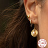 Versatile S925 Sterling Silver Simple Love Pendant Earrings With Multidiamond Zircon And Geometric Pattern