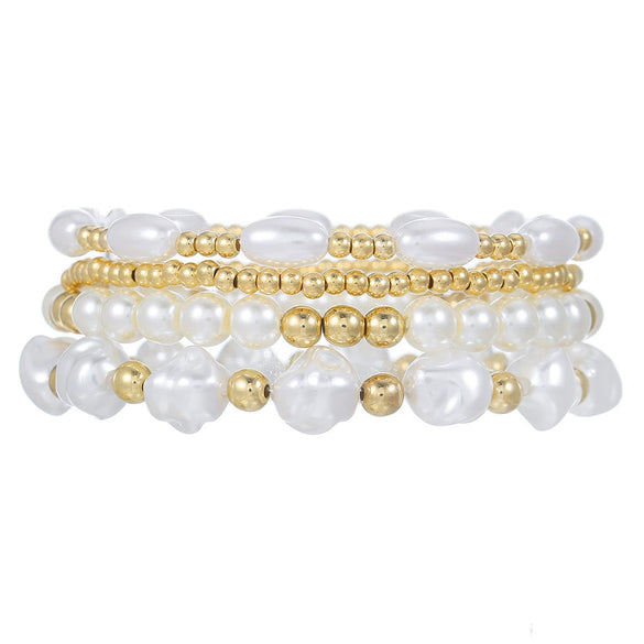 Versatile Shell Cross Set Pearl Bracelet Geometric Handmade Unisex