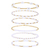 Versatile Shell Cross Set Pearl Bracelet Geometric Handmade Unisex
